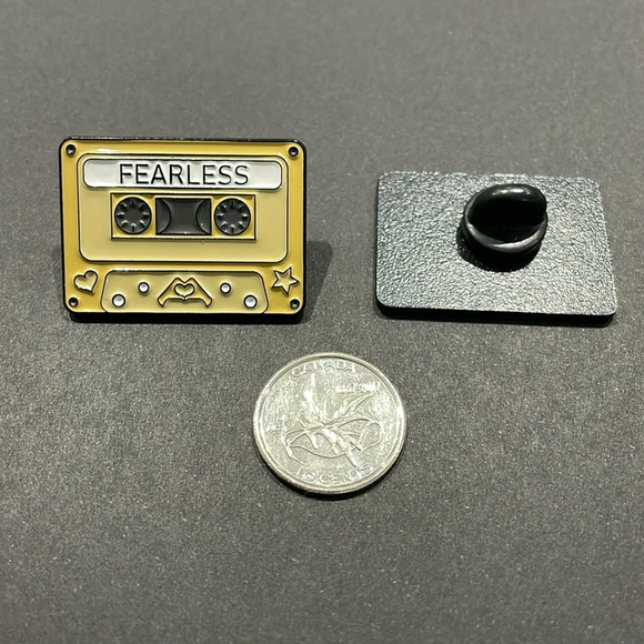 Taylor Swift Fearless Cassette Metal Enamel Pin - Picture 2 of 2